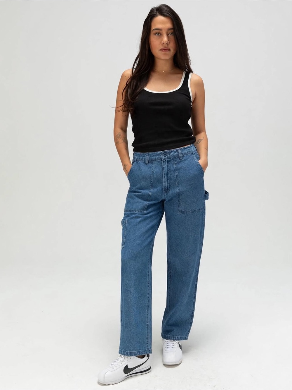 Brixton Alameda Carpenter Utility Workwear Jeans Straight Leg High Rise Size 29